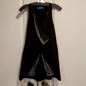 Alice and Olivia black and sequin vest/blouse